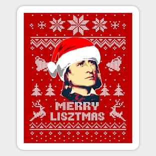 Franz Lieszt Merry Liesztmas Sticker